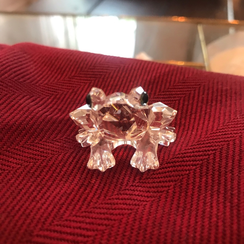 Swarovski crystal frog